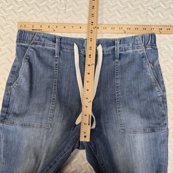 Judy Blue High Waist Jogger Jeans Womens 32 Cropped Drawstring Waist Comfort - Picture 8 of 11